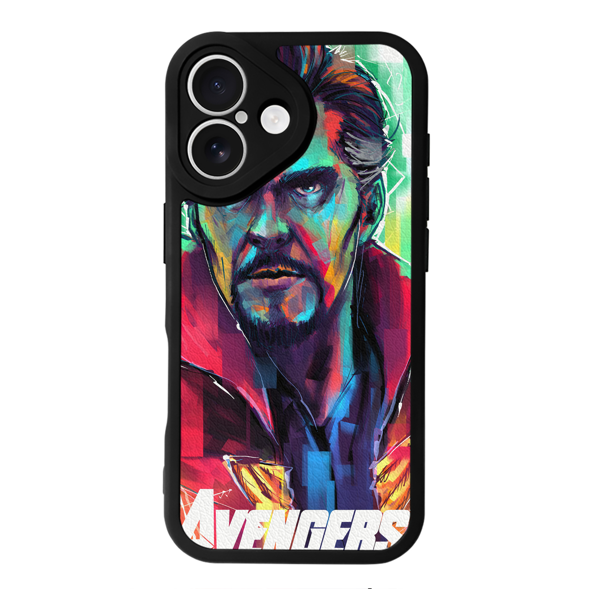 （画像用） アベンジャーズ The Avengers 【iPhone 16シリーズ対応】シリコンスマホケース（レザー調） 材質：シリコン